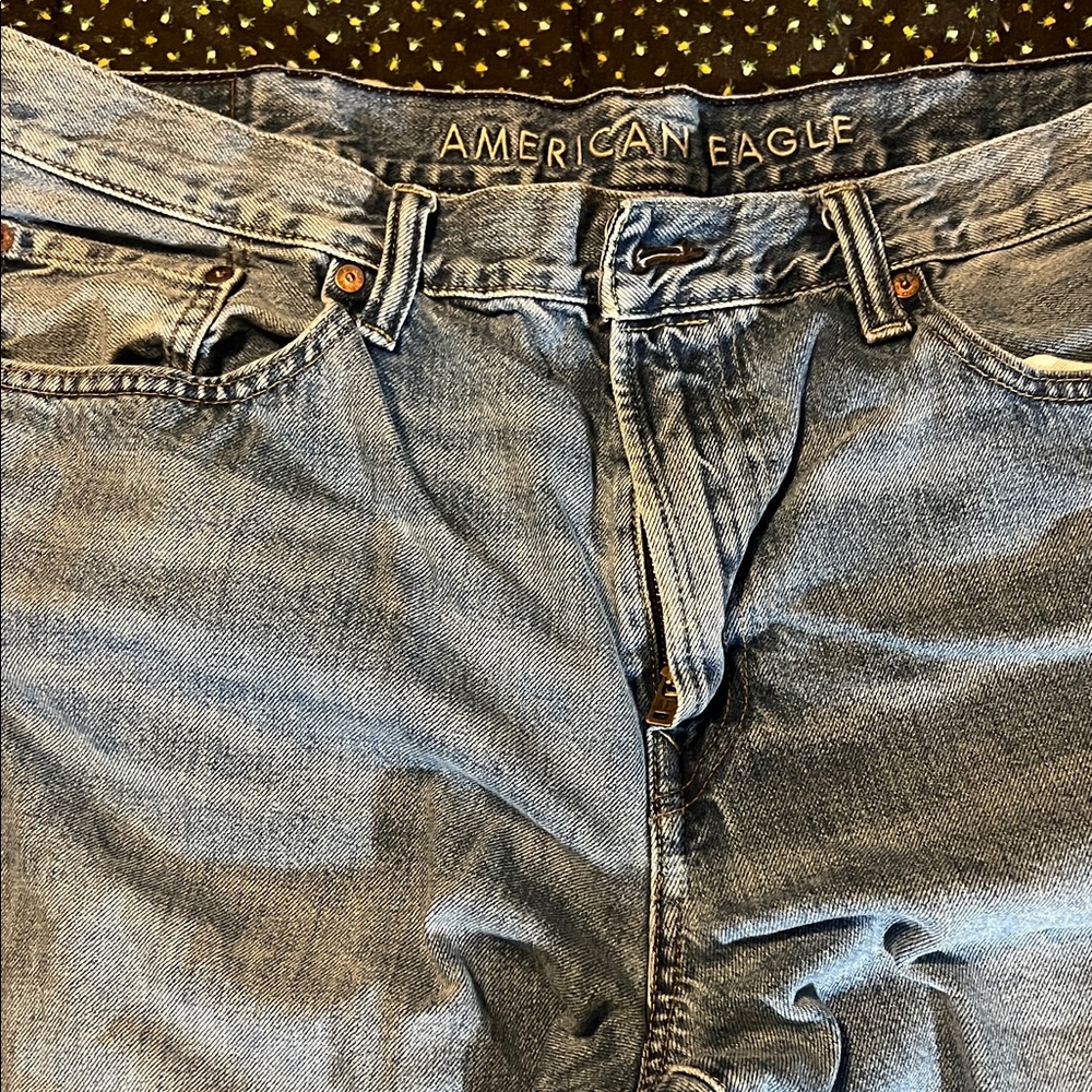 American Eagle Outfitters Men's Light Blue Relaxed Jeans